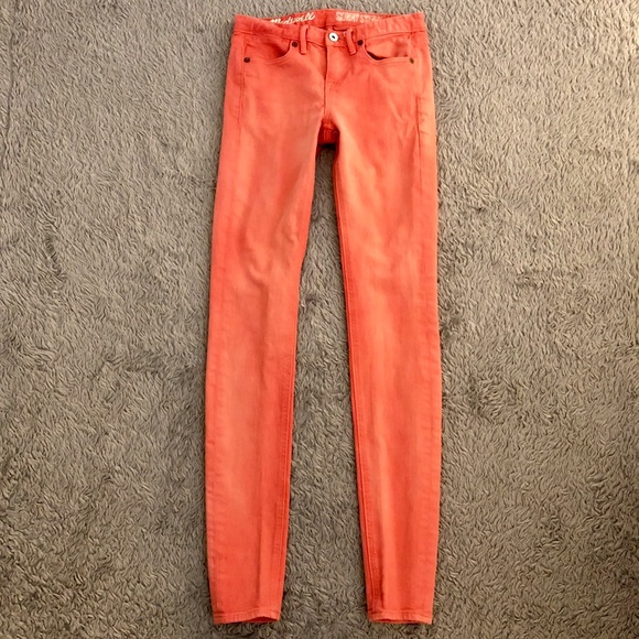 MADEWELL Salmon Pink Skinny Jeans Size 24 - Picture 5 of 6